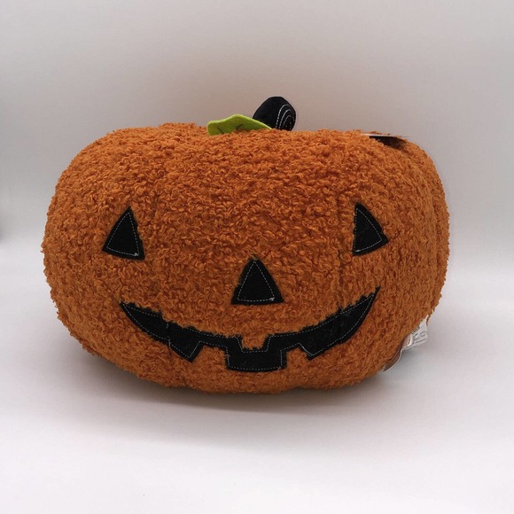 Storehouse Holiday New Large Plush Sherpa Jack O Lantern Pumpkin